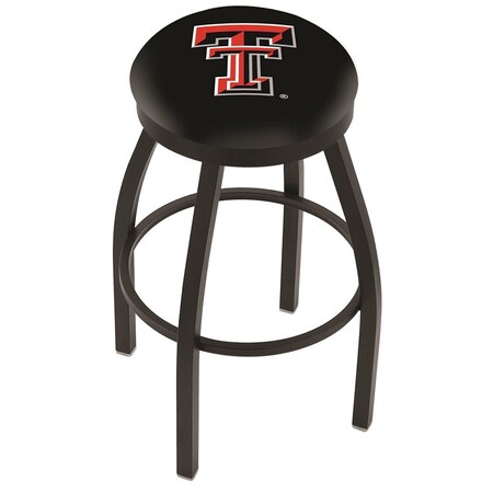 30 Blk Wrinkle Texas Tech Swivel Bar Stool,Accent Ring